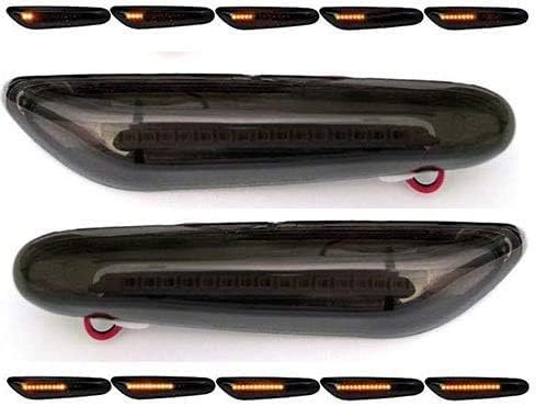 LED dynamische LED Seitenblinker Laufblinker (LED Seitenlaufblinker, getönt) kompatibel mit: BMW X1