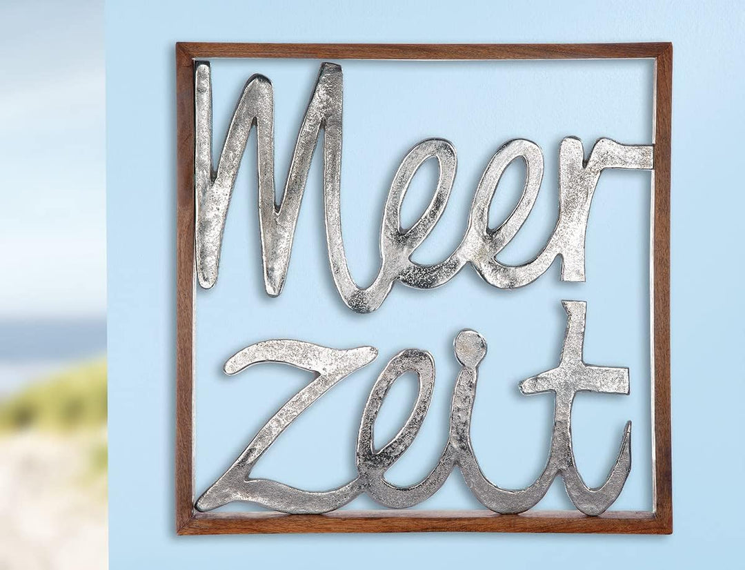 GILDE Wanddekoration, Aluminium, naturfarben, silberfarben, Höhe 60 cm, 42938