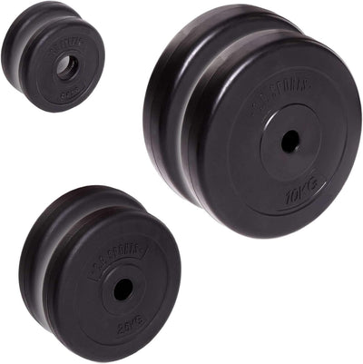 C.P.Sports Hantelscheiben 30mm | Paare 0,5KG bis 20KG oder Sets 26KG / 52KG | Kunststoff mit Zementf