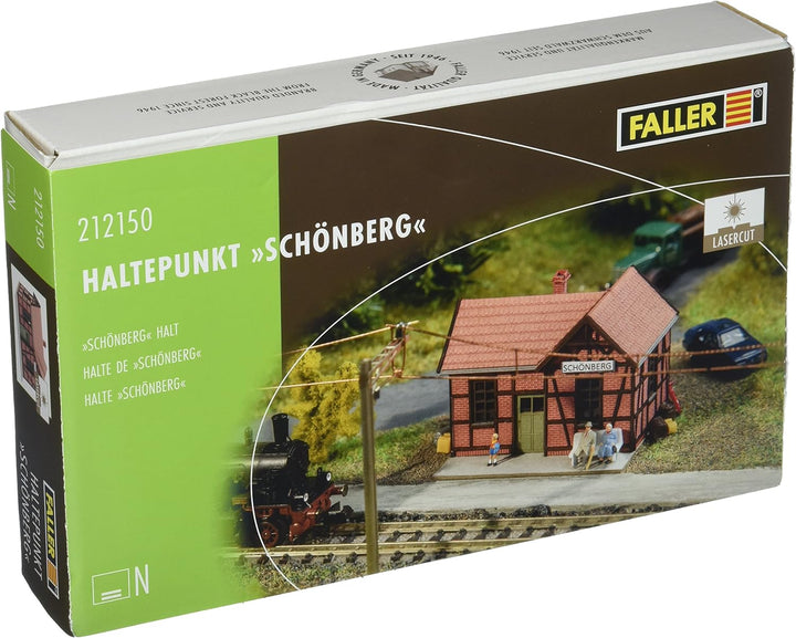 Faller FA212150 Haltepunkt Schönberg Modellbausatz, Zubehör, Mehrfarbig, Small