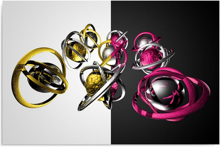 Feeby Frames, Leinwandbild, Bilder, Wand Bild, Wandbilder, Kunstdruck 60x80cm, ABSTRAKTION, MODERN,