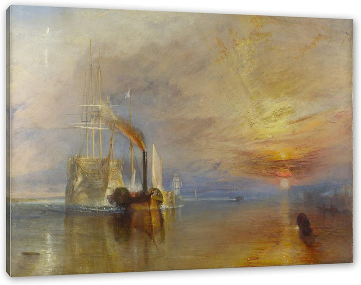 William Turner - The Fighting Temeraire als Leinwandbild / Grösse: 100x70 cm / Wandbild / Kunstdruck