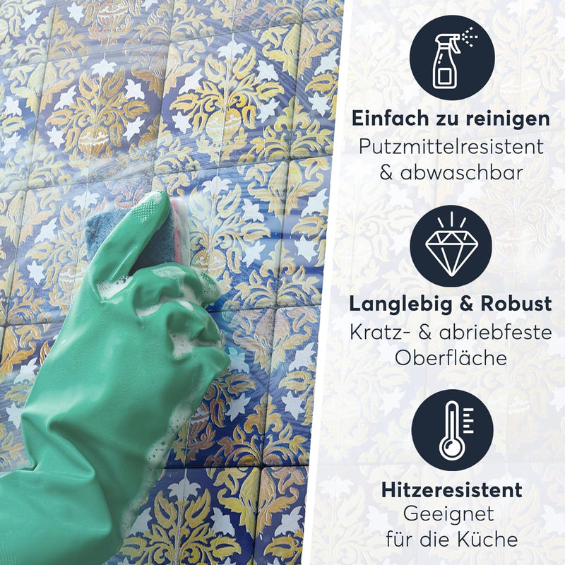 Fliesen überkleben - CREATISTO Klebefliesen Fliesenfolie I Klebefolie Fliesen Folie selbstklebend -