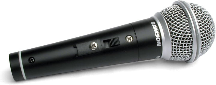 Samson SAR21S3 R21S Dynamische Cardioid-Mikrofone (mit An-/Ausschalter und Tasche), 3 Stück, Schwarz