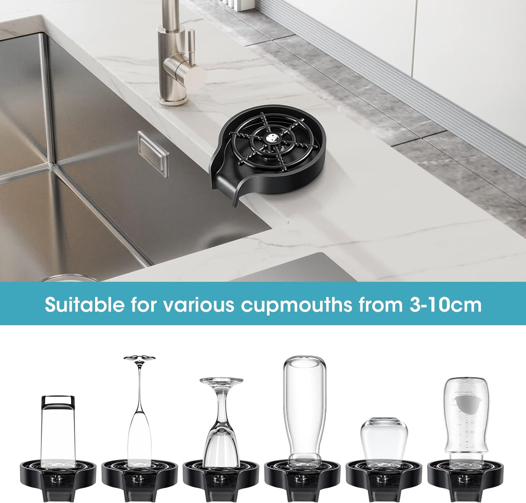 Automatische Glasspüler Wasserhahn, Mishukaze Gläserspüler Cup Washer für Küchenspülen, Glas Spüler