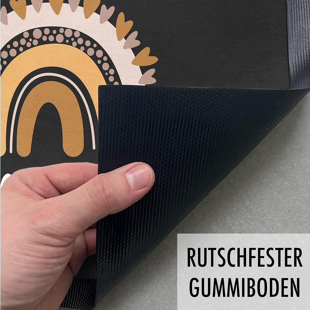 Trendation - Willkommen Herbst Braun Grafik Fussmatte Geschenk Schöne Fussmatte Aussen und Innenbere