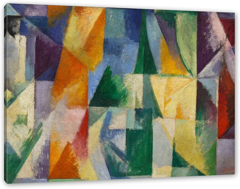 Generisch Robert Delaunay - Gleichzeitig geöffnete Fenster als Leinwandbild / Grösse: 100x70 cm / Wa