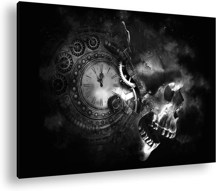 Zeit des Todes Format: 80x60 Effekt: Schwarz&Weiss als Leinwandbild, Motiv fertig gerahmt auf Echtho