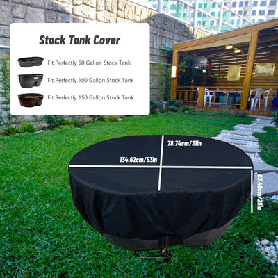 Stock Tank Pool Abdeckung, 420D Oxford Stoff Poolabdeckung für Stock Tank Pool Cover Pool Stock Tank