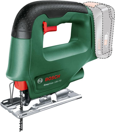 Bosch Akku Stichsäge EasySaw 18V-70 (ohne Akku, 18 Volt System, 1x Stichsägeblatt, im Karton) + Bosc