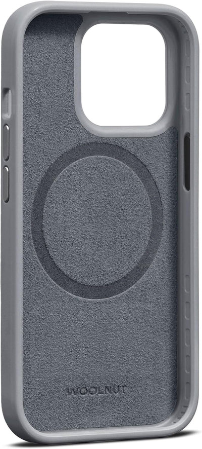 Woolnut Leder Hülle Case für iPhone 15 Pro - Grau iPhone 15 Pro Grau, iPhone 15 Pro Grau