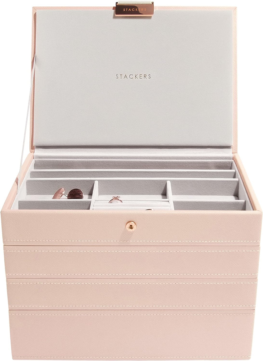 Stackers Blush Klassisch Schmuckschatulle - 4 Blush Pink, Blush Pink
