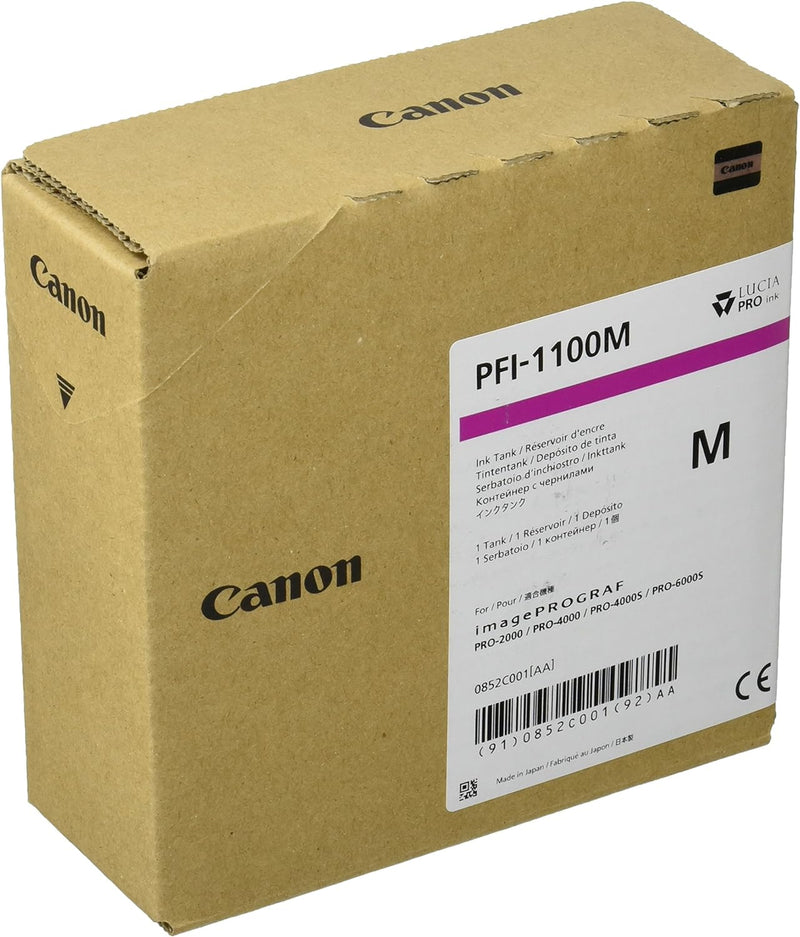 CANON PFI-1100 Tinte magenta Standardkapazität 160ml 1er-Pack iPF Pro2000/4000/4000S/6000S, Magenta