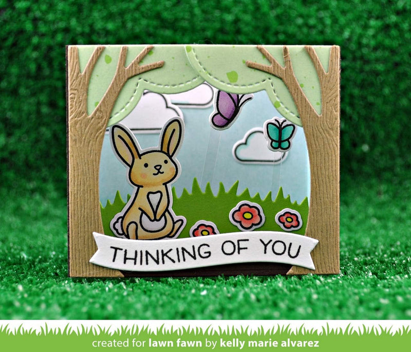 Lawn Fawn Shadow Box Card Spring Add-On Schneidschablone (LF1906)