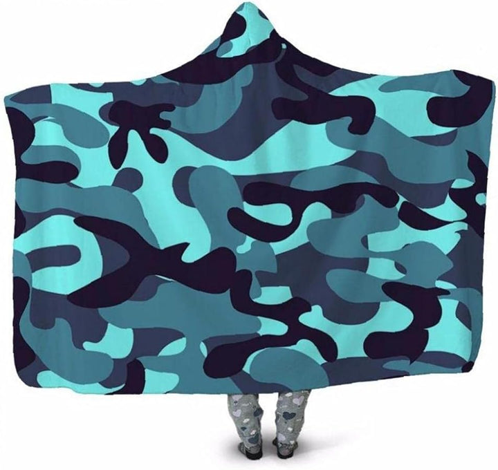 Wearable Kapuze Decke Plüsch Wrap weiche warme Fleece Decke Umhang Cozy für Couch-Bett Home Reise
