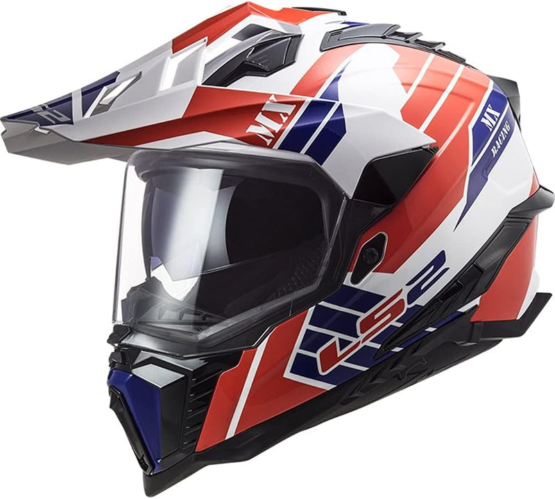 LS2, Motorradhelm Explorer Atlantis Weiss Rot, XXL XXL Weisses Rot., XXL Weisses Rot.