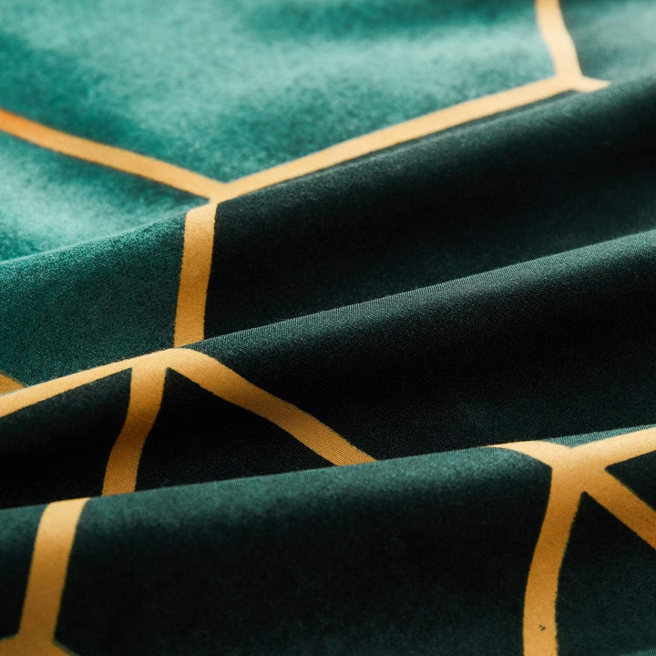 Luofanfei Bettwäsche 200x200 Gestreift 3 Teilig Geometrisch Bettbezug Dunkelgrün Grün Deckenbezug St