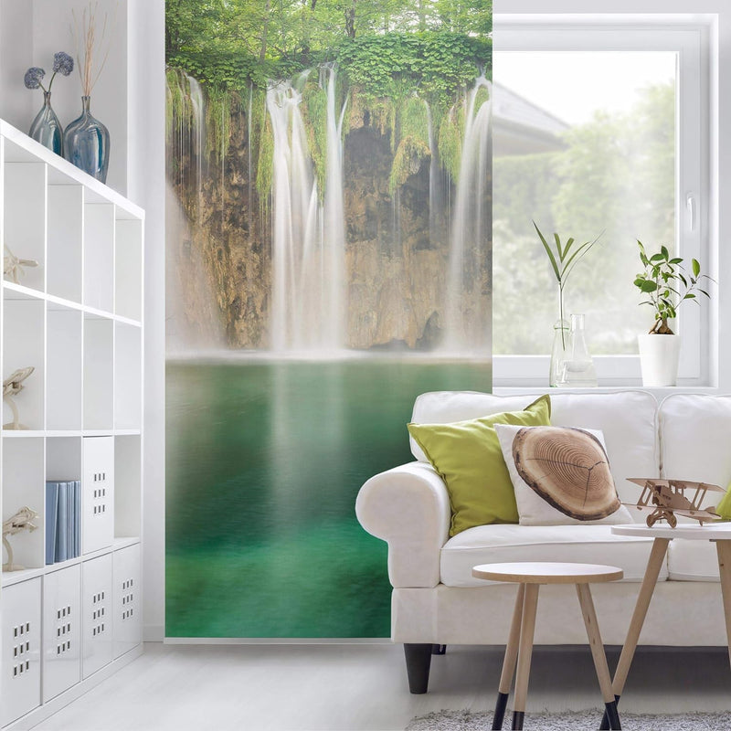 Bilderwelten Raumteiler Wasserfall Plitvicer Seen 250x120cm inkl. transparenter Halterung 250 x 120c