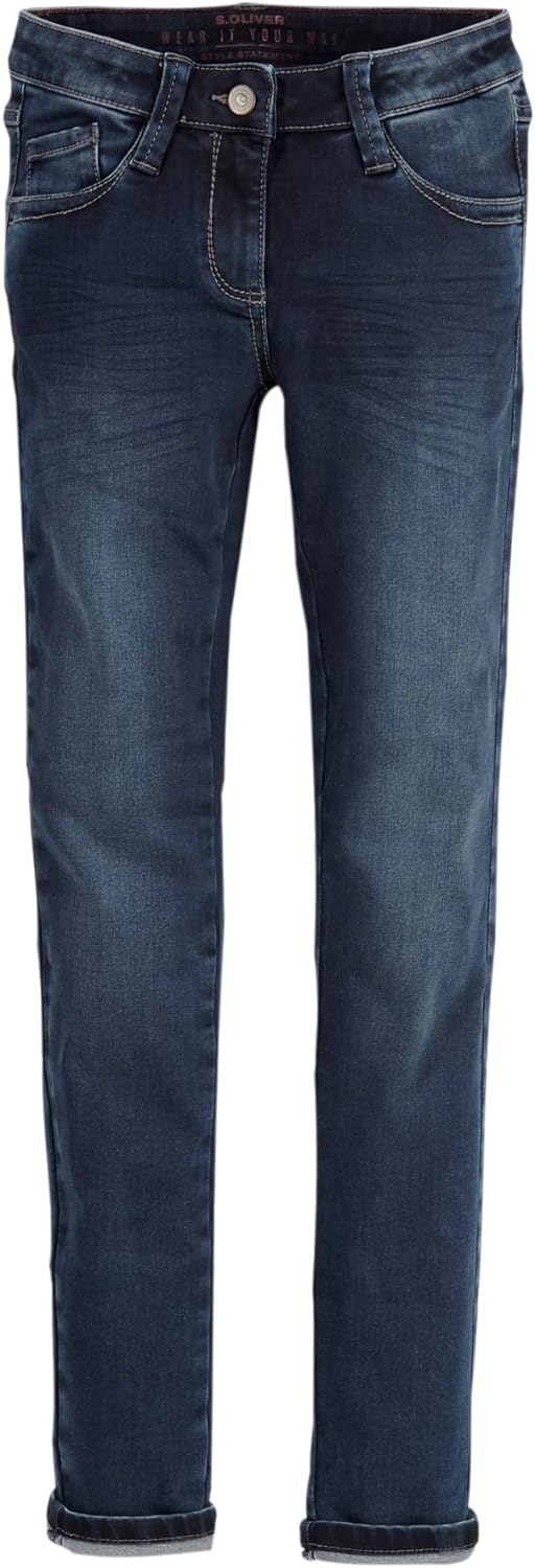 s.Oliver Mädchen 73.909.71.3356 Jeans, Blau (Blue Denim Stretch 57z6), 134 (Herstellergrösse: 134/BI