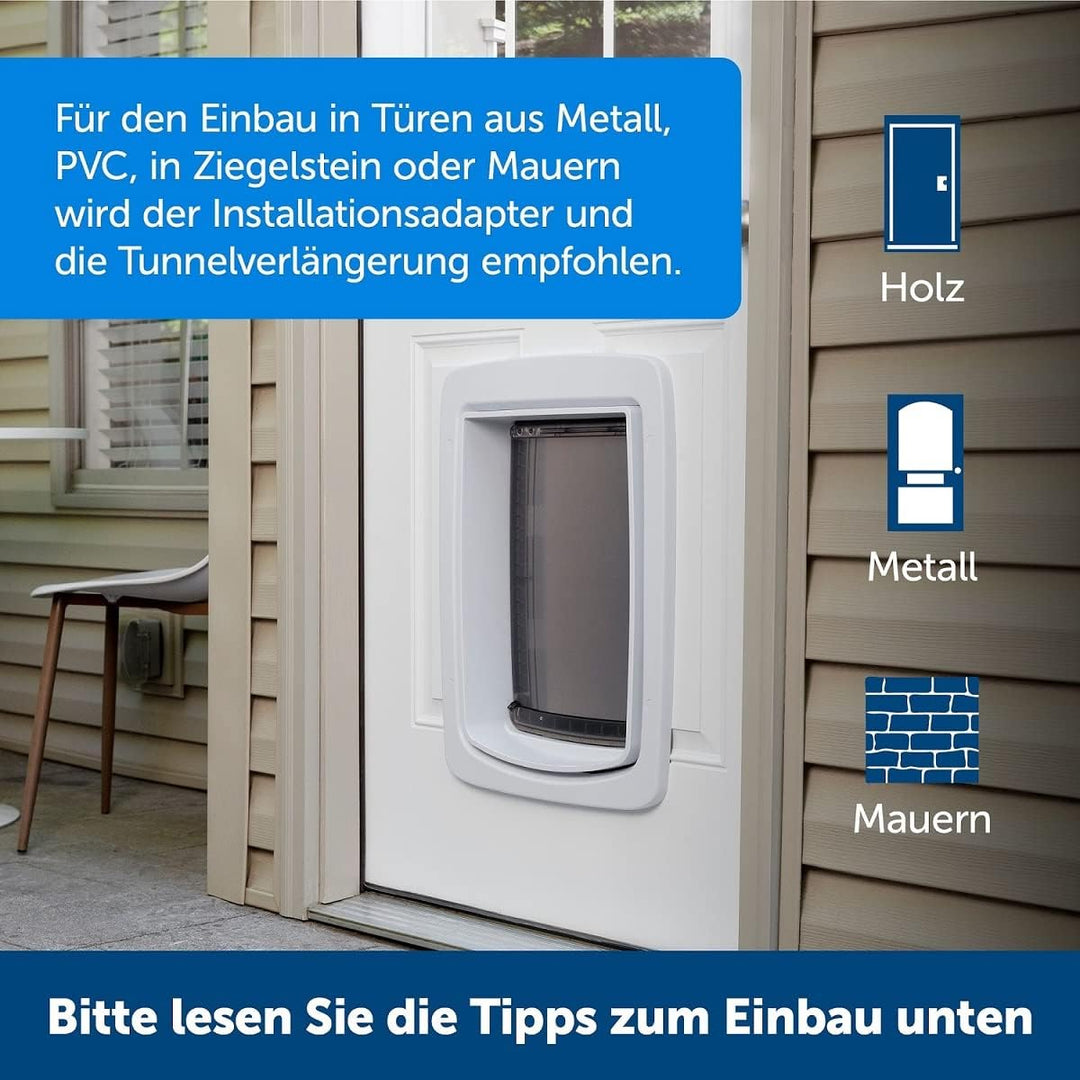 PetSafe SmartDoor Vernetzte Haustiertür, Per App steuerbar, Selektiver Zugang, Benutzerdefinierte Ze
