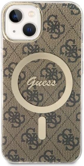 Guess Bündeln GUBPP14MH4EACSW Hülle und Ladegerät iPhone 14 Plus 6,7" braun Hard case 4G Print