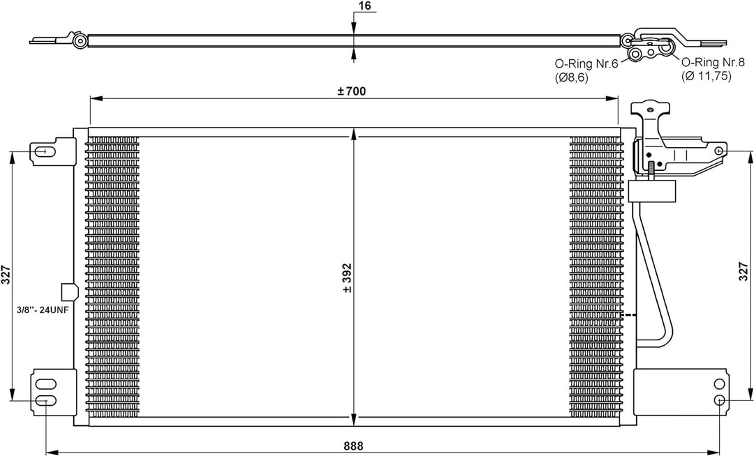 NRF 35790 Kondensator, Klimaanlage
