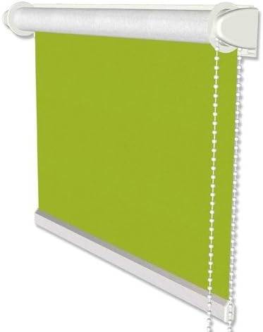 INTERDECO Verdunkelungsrollo/Thermo Rollo, Grün BxH 75,5 x 175 cm, Klemmfix Rollos ohne Bohren, Seit