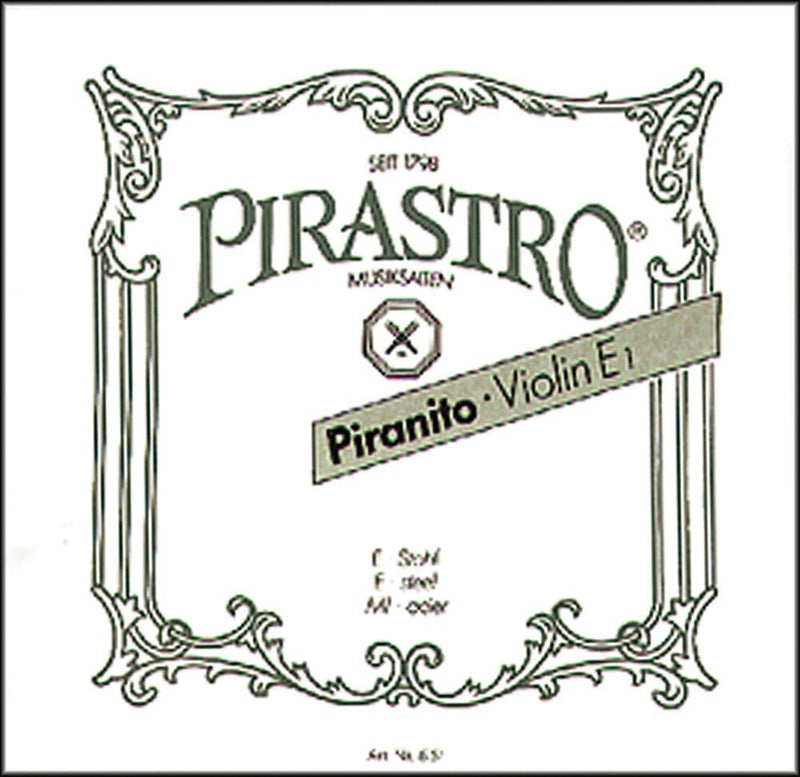 Pirastro Piranito 3/4-1/2 Grösse Violinensaiten Set, mittlere Stärke Stahlsaiten, Kugelende, Ersatzz