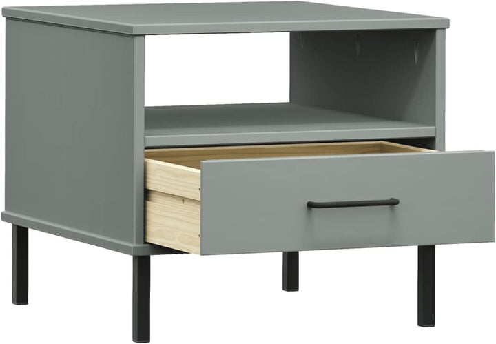 Tidyard Nachttisch Oslo mit Metallbeinen 1 offenes Fach und 1 Schublade Beistelltisch,Nachtschrank N