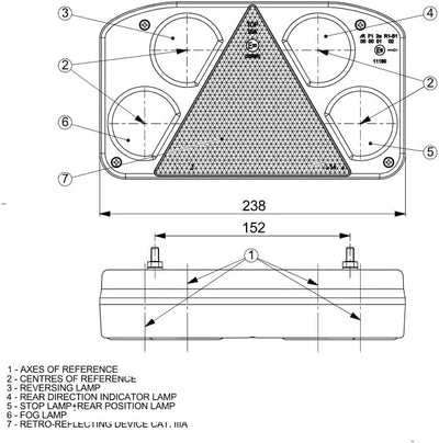 MelTruck® 2x LED Rückleuchte Anhänger Heckleuchte E9 Rücklicht 12V 24V 6 Funktionen