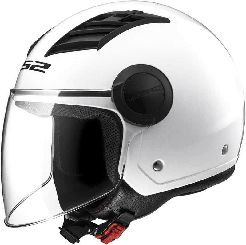 LS2 Helm Motorrad of562 Airflow, Gloss White Long, L L Weiss, L Weiss