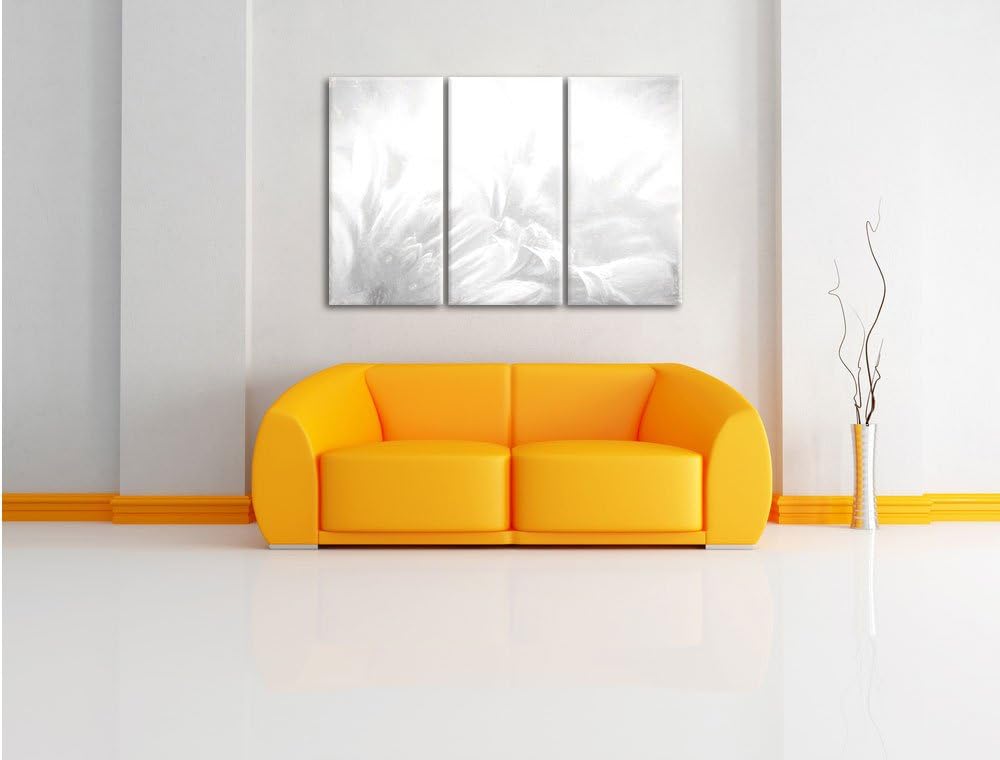 Pixxprint Gerbera-Blume als Leinwandbild/Grösse: 3 Teilig (120x80 cm) cm/Wandbild/Kunstdruck/fertig
