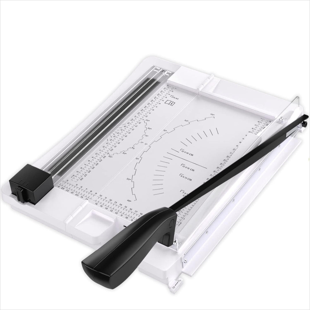 ACROPAQ 2 in 1 Papierschneidemaschine - Hebelschneider & Rollschneider für A4, Papier, Fotos, Pappe,