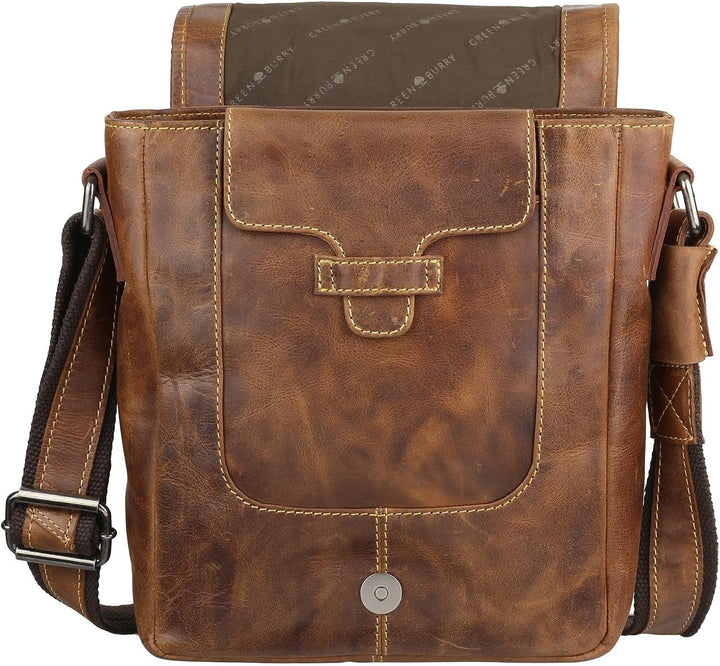 Greenburry Cafe-Racer Flapzip Umhänger 0830, Umhängetasche Brown, Brown