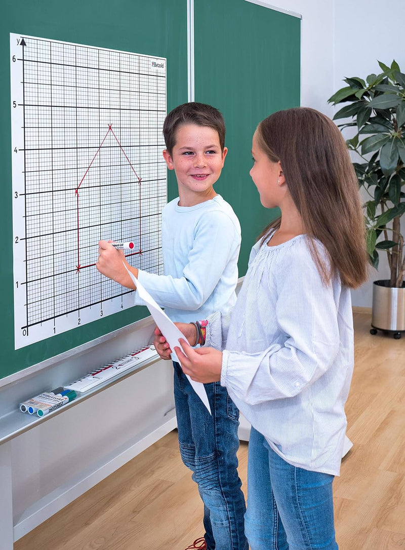 Betzold - 2 magnetische Koordinatensysteme für die Tafel - Mathematik Demonstrations-Material NoColo