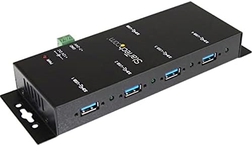 StarTech.com 4 Port USB 3.0 Hub - Industrieller USB-A Hub aus Metall mit ESD und Überspannungsschutz