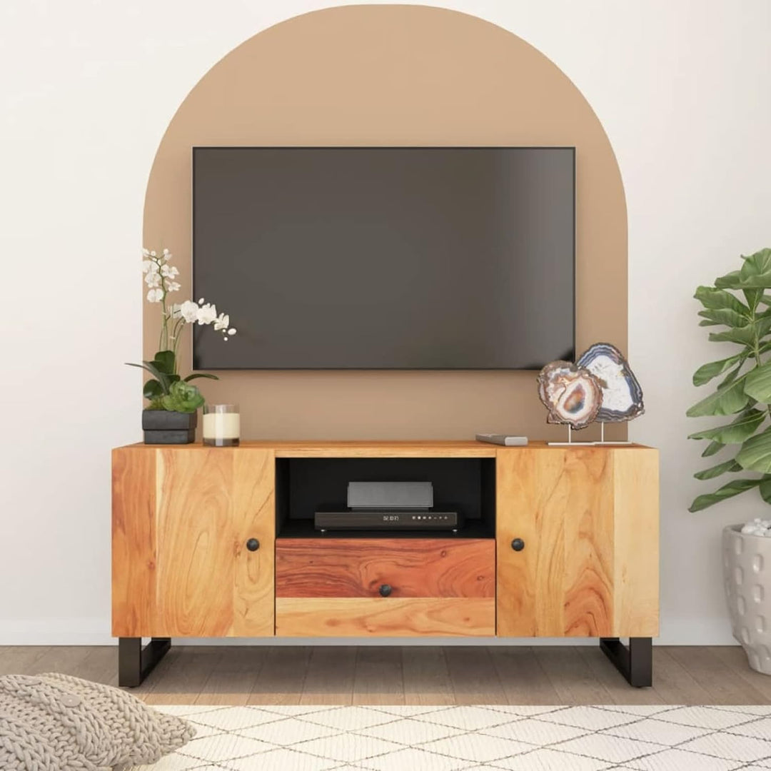 Tidyard TV Schrank Lowboard Fernsehschrank TV Tisch Beistellschrank HiFi-Schrank Massivholz Akazie &