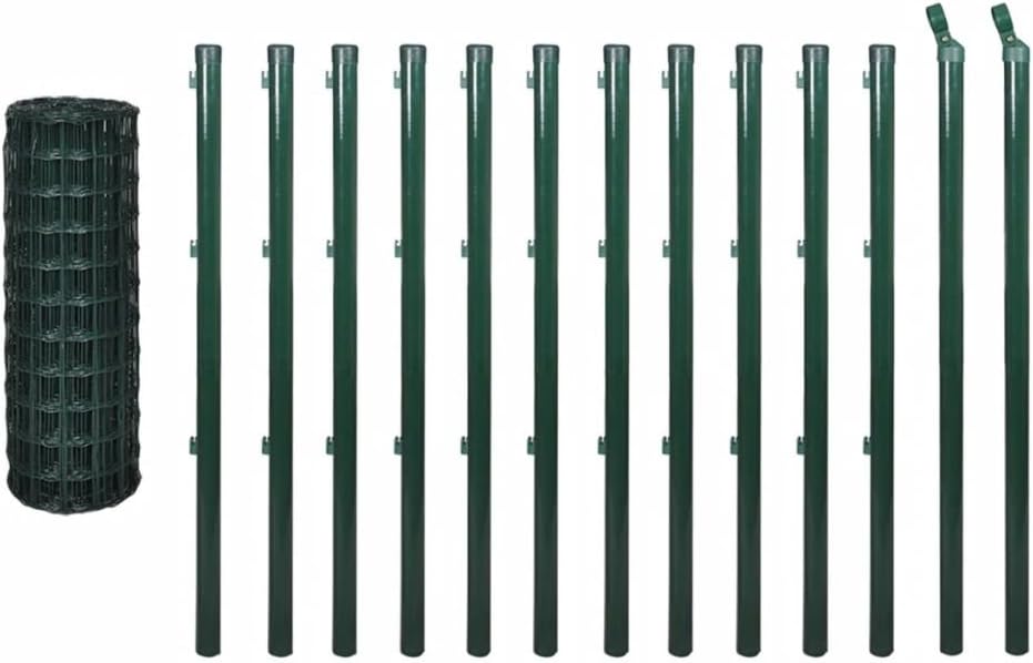 Tidyard Maschendrahtzaun mit Zaunpfosten Gitterzaun Drahtzaun Gartenzaun Drahtgitter Zaun Maschengrö