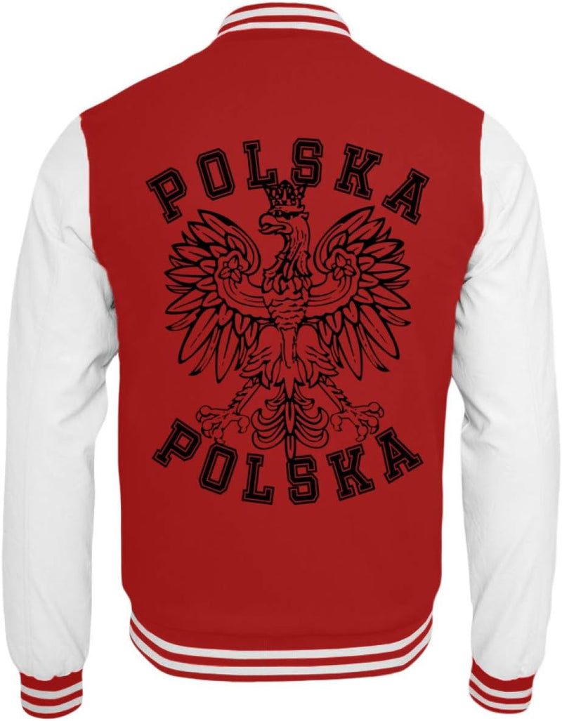 Hochwertige College Sweatjacke - Polnische Flagge Polska Adler Fahne Wappen Geschenk Polen Länder Fa