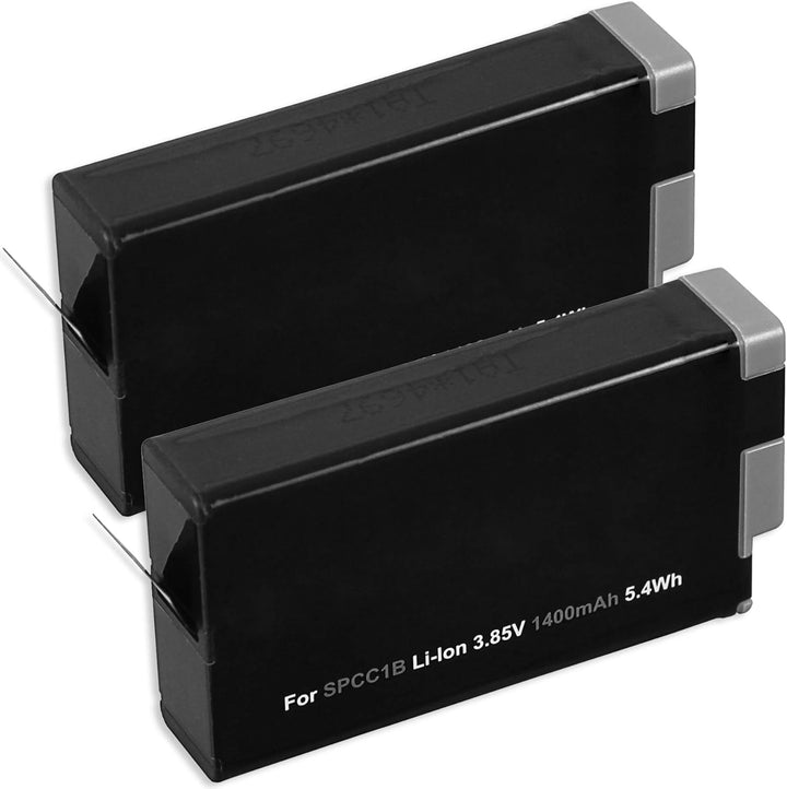 2X Akku kompatibel mit ACBAT-001 für GoPro Max Actioncam [1400mAh - 3.85V - Li Ion - 100% kompatibel
