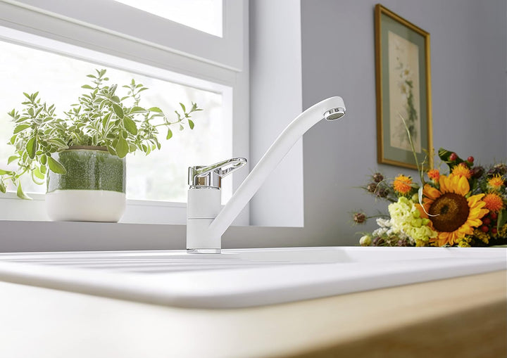 BLANCO WEGA II softweiss/chrom | Hochdruck | Rückflussverhinderer | Keramik Kartusche | Gesicherte W
