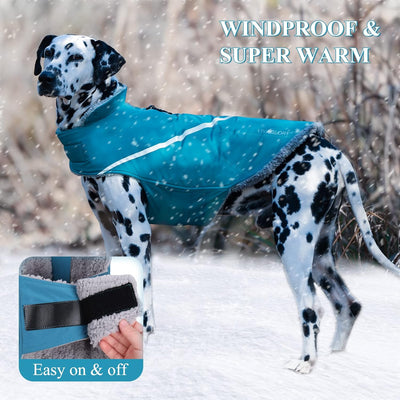 VIVAGLORY Winterjacke für Hunde, Warme Hundemäntel für kaltes Wetter Leicht Fleecefutter, Hundemänte