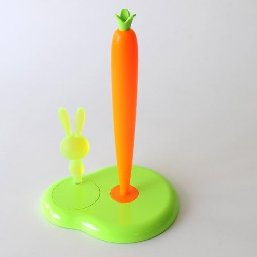 Alessi "BUNNY & CARROT" Küchenrollenhalter aus thermoplastischem Harz, grün, 29,4cm, Grün