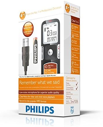 Philips LFH0642 Voice Tracer Digitaler Recorder 2 GB Flash-Speicher MP3 1,4 Zoll/3,56 cm Display Pla