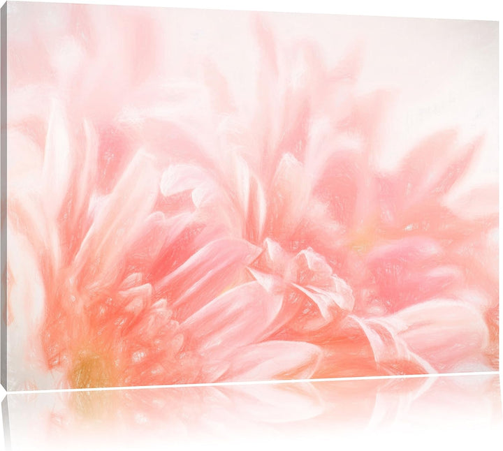 Pixxprint Gerbera-Blume als Leinwandbild/Grösse: 100x70 cm/Wandbild/Kunstdruck/fertig bespannt, 100x