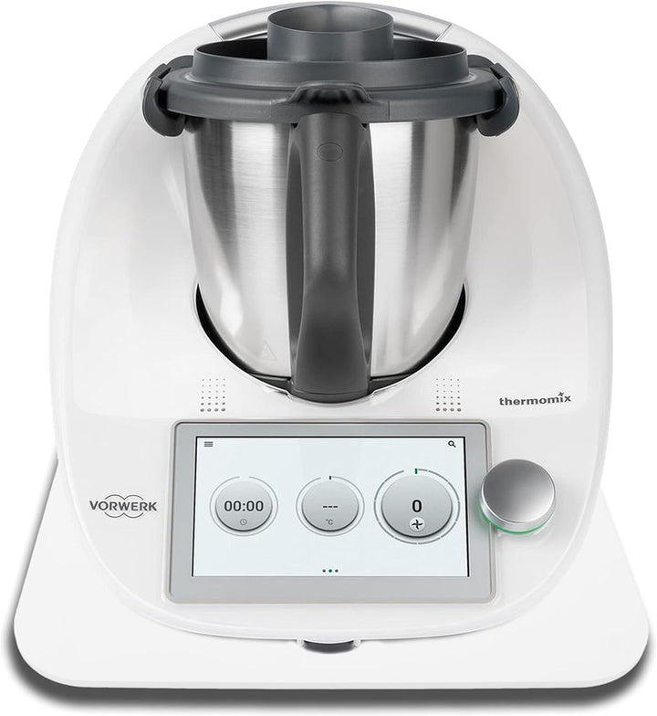 Gleitbrett aus Acryl | weiss glänzend | 33x28cm für Thermomix TM5 TM6 TM31 und vielen weiteren Küche