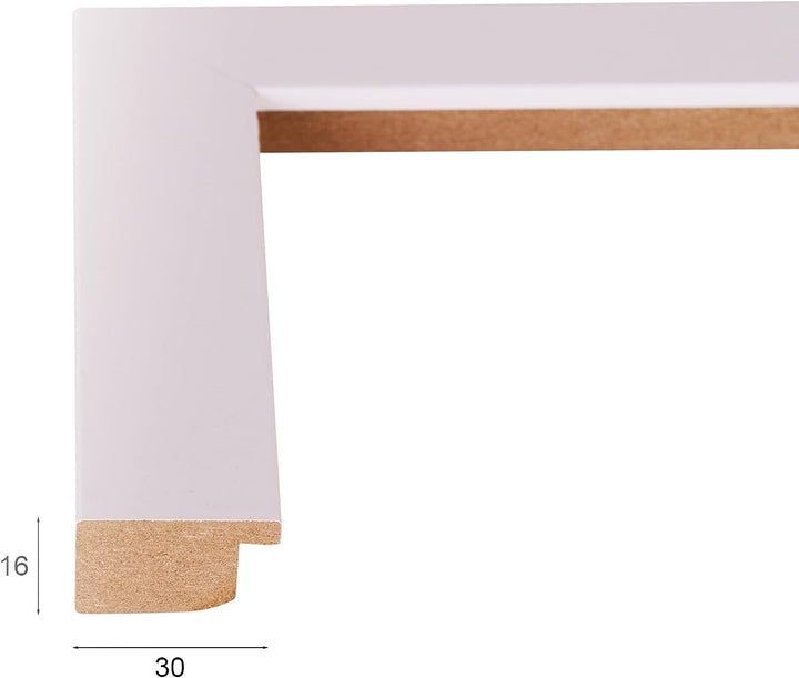 Rahmendesign24 Bilderrahmen Tokio 45x60 (POSTERFORMAT) WEIss (hochglanz) Fotorahmen, Wechselrahmen,