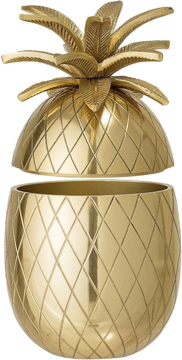 Bloomingville Ananas Dose, gold, 24cm & Cocktailshaker, klar NOSTALGIC Bundle mit Cocktailshaker, Bu