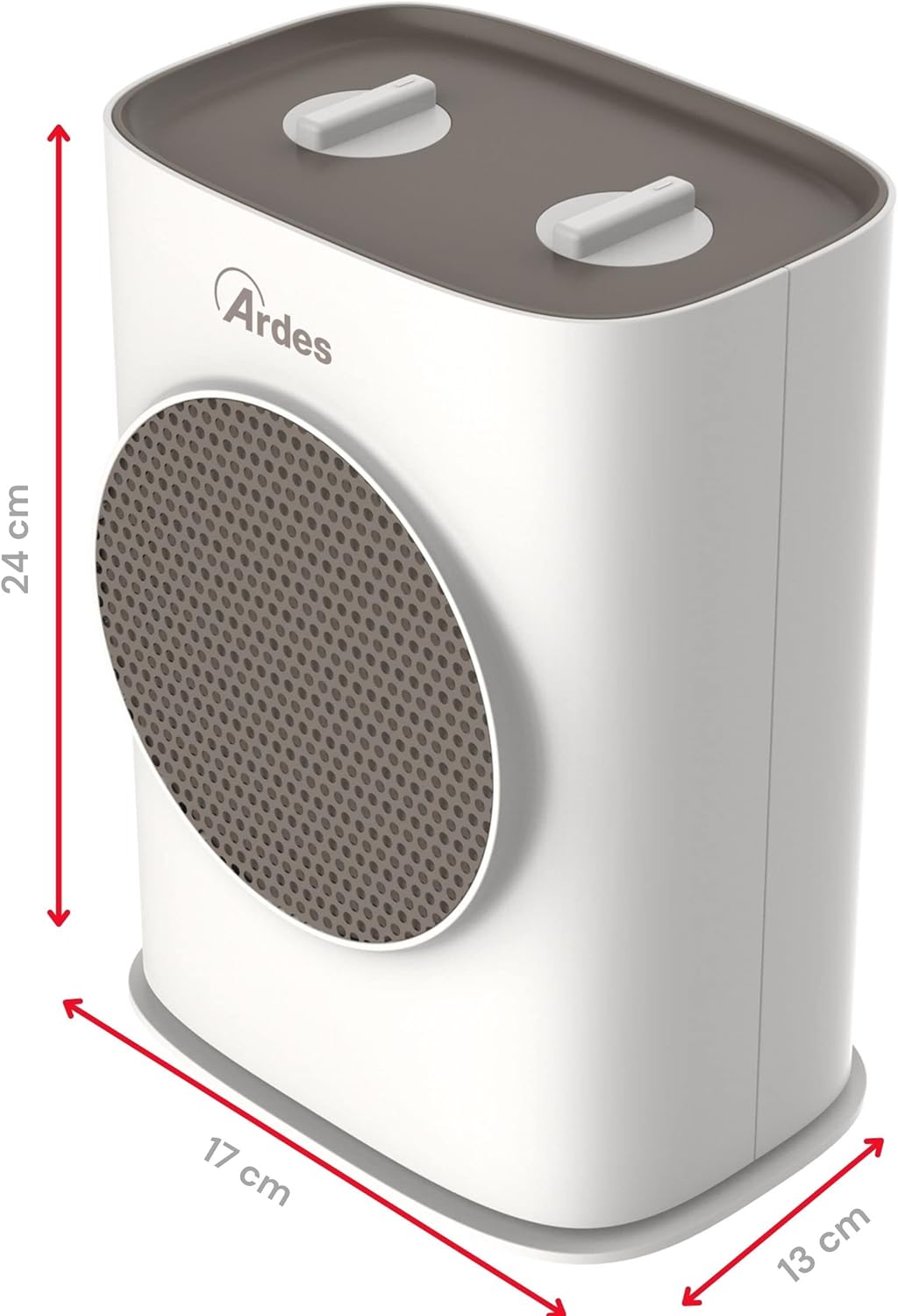 ARDES - AR4P03 SOUND Keramik-Heizlüfter PTC 1500W - Keramik-Heizlüfter mit Bedienfeld, leiser Kerami