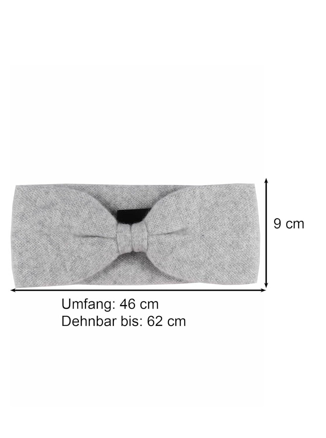 Zwillingsherz Stirnband aus 100% Kaschmir - Hochwertiges Kopfband im Uni Design für Damen Frauen Mäd